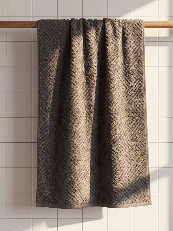 LCW HOME Geometric Patterned Cotton Face Towel 50x80 cm