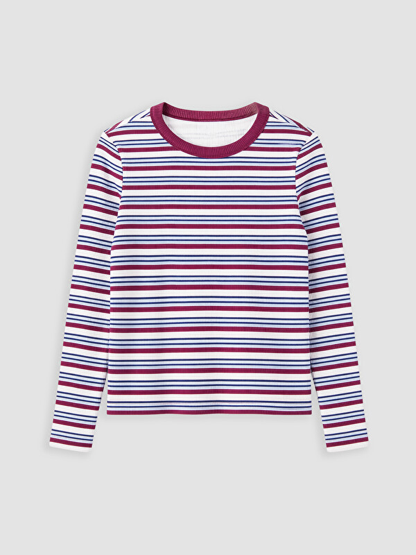 LCW Kids Crew Neck Striped Girls' T-shirt