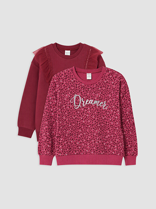 LCW Kids Fırfırlı Kız Çocuk Kalın Sweatshirt