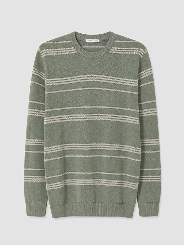 LCWAIKIKI Classic Man Khaki Sweater