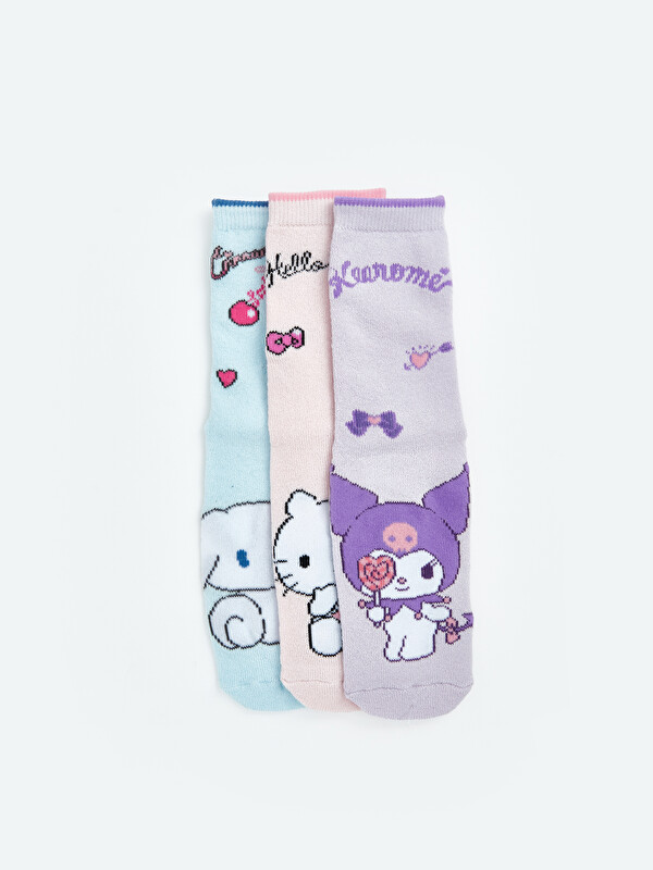 LCW Kids Hello Kitty Printed Girls' Ankle Socks 3-pack