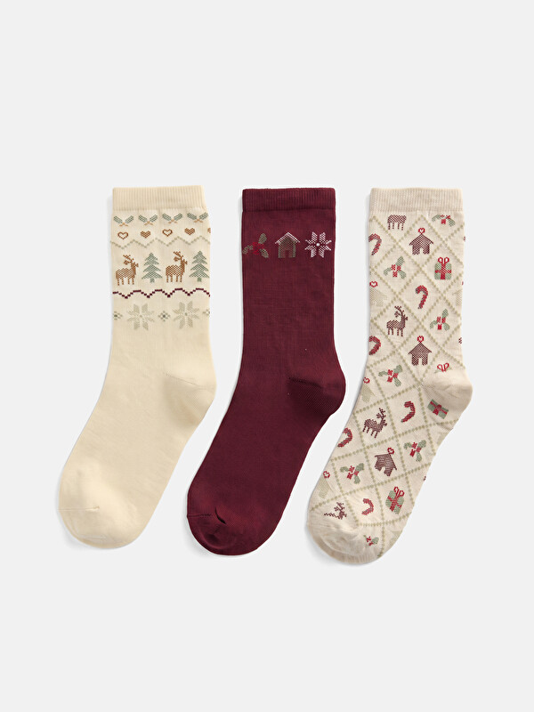 LCW DREAM New Year Themed Women's Ankle Socks 3's