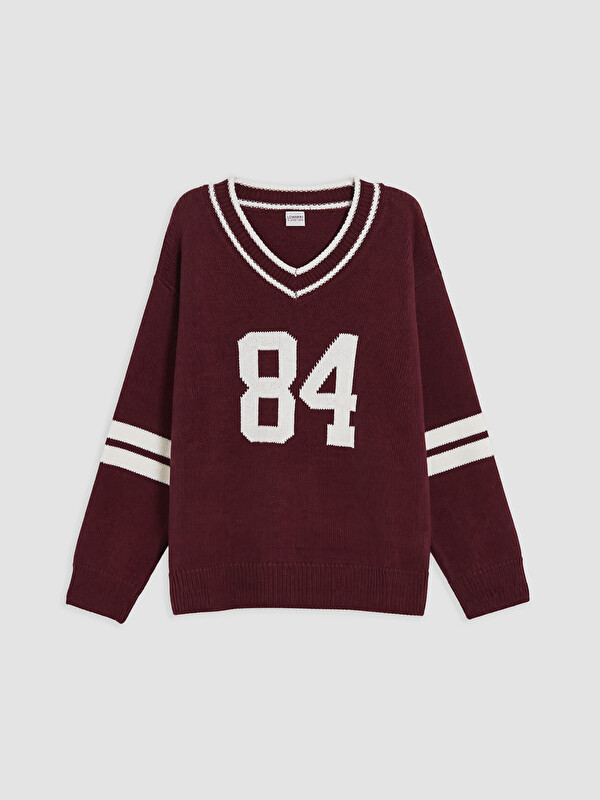 LCW Kids Patterned Girls' Knitwear Sweater