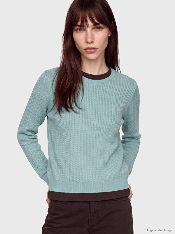 LCW EVERYDAY Crew Neck Patterned Women's Knitwear Sweater