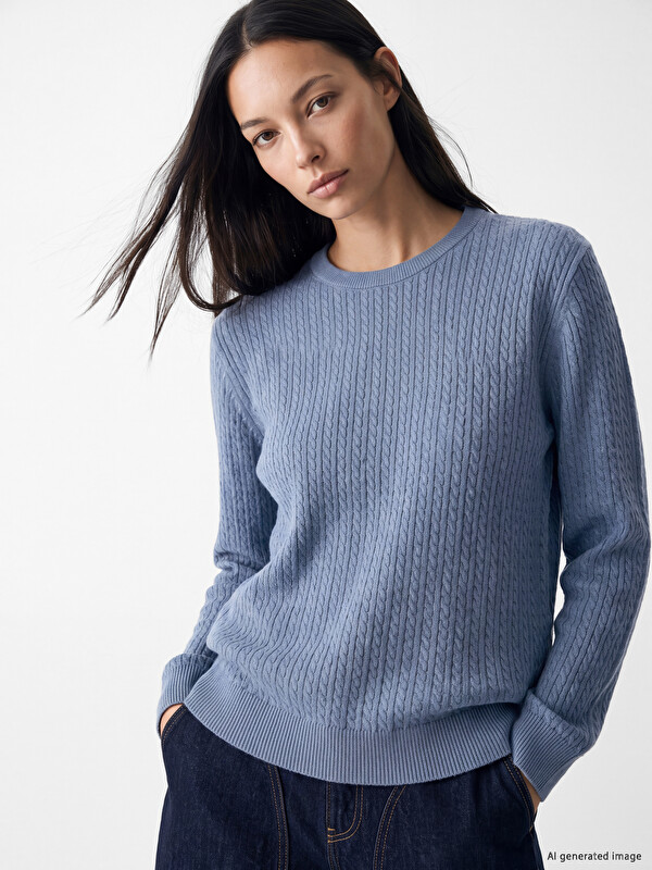 LCW EVERYDAY Crew Neck Patterned Women's Knitwear Sweater