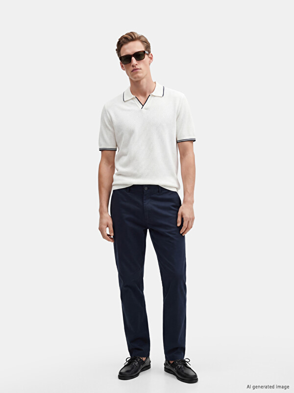 SOUTHBLUE Pantaloni Bărbați Regular Fit din Gabardină