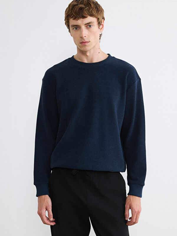 LCW Vision Bisiklet Yaka Erkek Sweatshirt