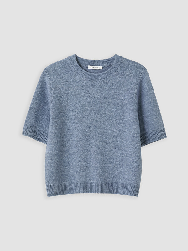 LCW Vision Crew Neck Short Sleeve Women's Knitwear Sweater