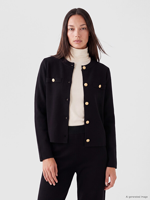 LCW EVERYDAY Crew Neck Women's Knitwear Cardigan