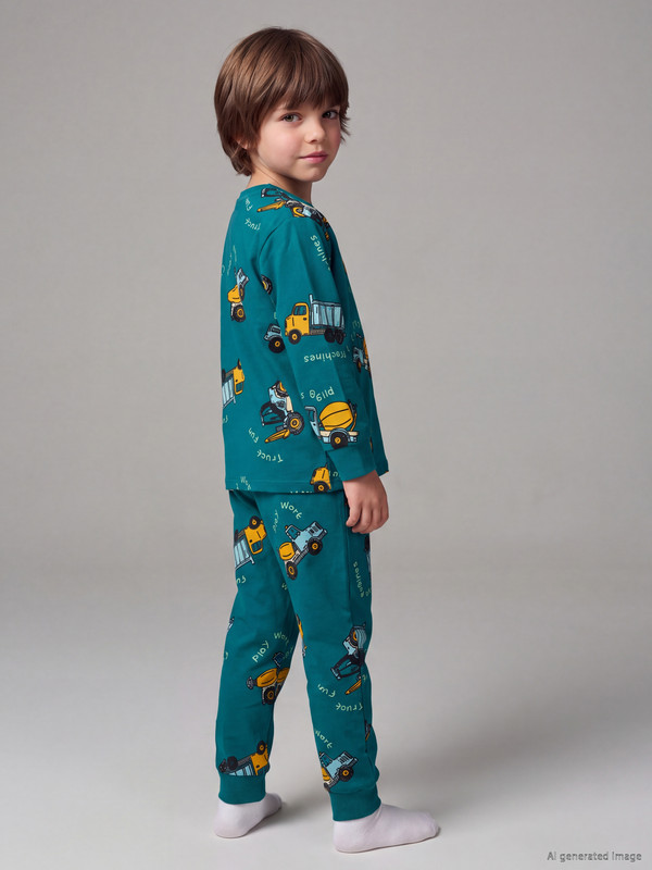 LCW Kids Desenli Erkek Çocuk Pijama Takım