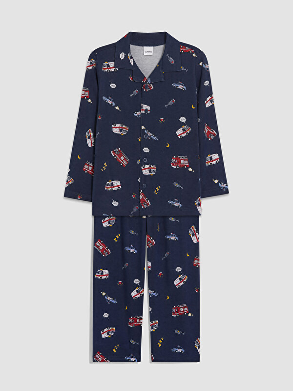 LCW Kids Gömlek Yaka Erkek Çocuk Pijama Takımı