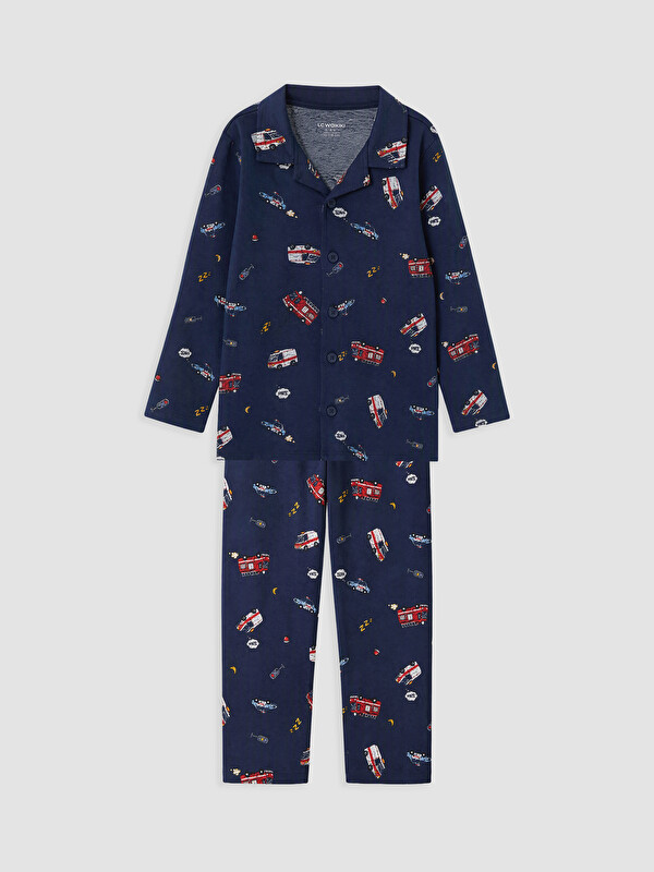 LCW Kids Gömlek Yaka Erkek Çocuk Pijama Takımı