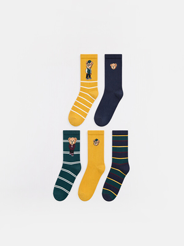 LCW Kids Patterned Boys' Ankle Socks 5-pack