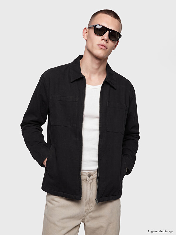 XSIDE Relax Fit Gabardine Men's Shirt Jacket