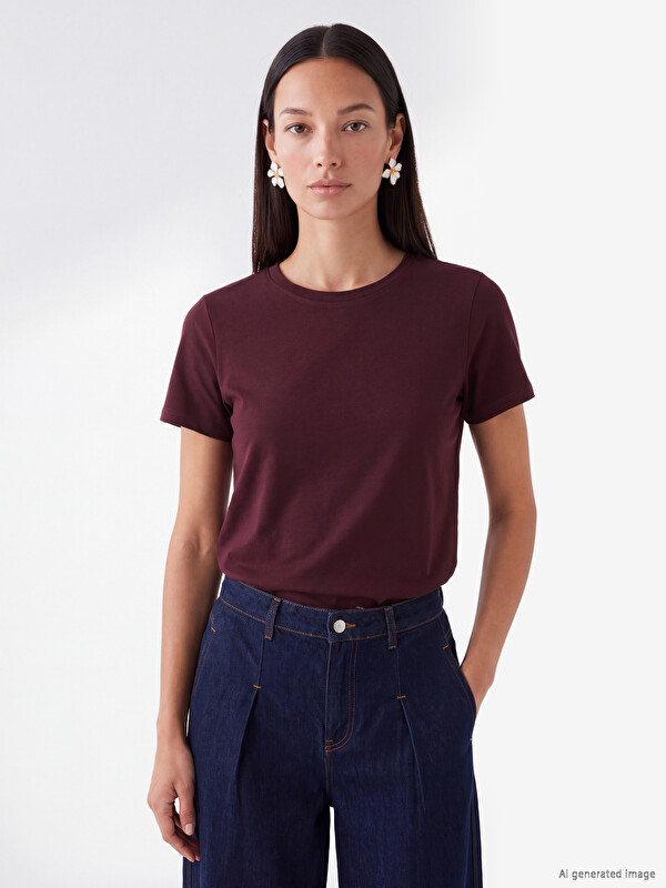 LCW EVERYDAY T-shirt me jakë të rrumbullakët për gra