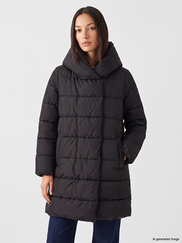 LCW EVERYDAY Pallto puffer me kapuç e shkurtër për gra