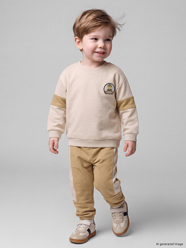 LCW baby Printed Baby Boys' Tracksuit Set