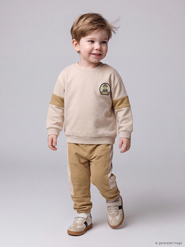 LCW baby سێتی تراکسوتی چاپکراوی منداڵی کوڕ