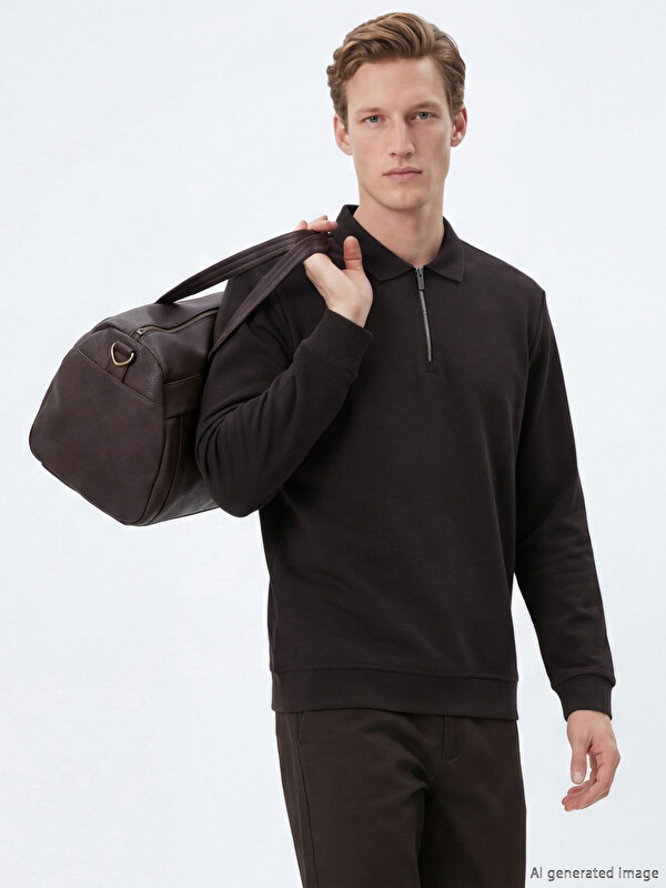 SOUTHBLUE Polo Yaka Erkek Sweatshirt