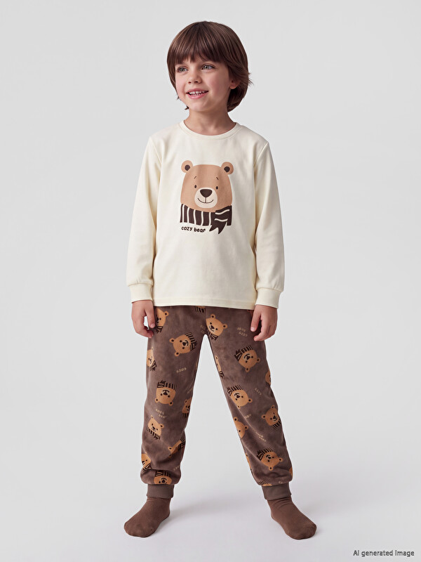 LCW Kids Printed Boys' Pyjamas Set