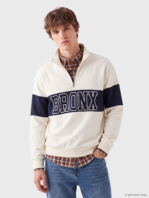 XSIDE Mock Neck Men's Thick Sweatshirt