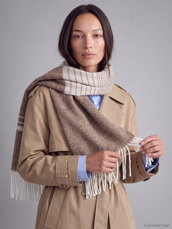 LCW ACCESSORIES Полосатый Женский Трикотажный Шарф