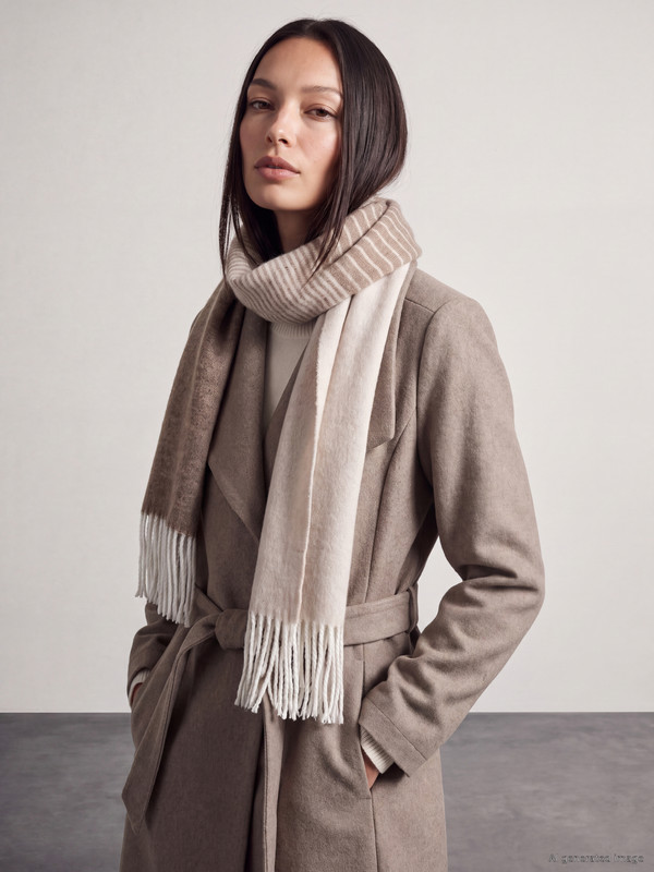 LCW ACCESSORIES Çizgili Kadın Triko Atkı