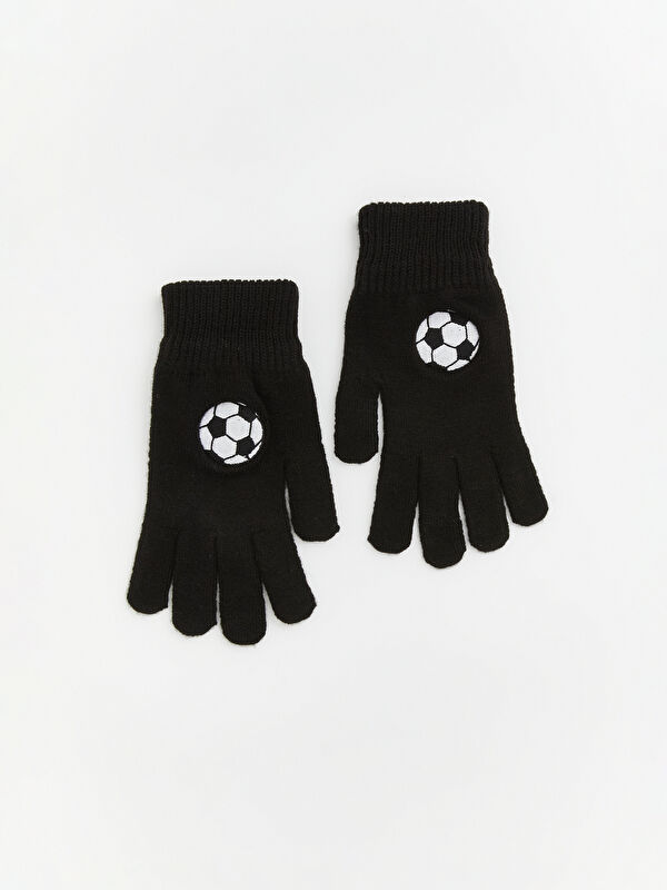 LCW ACCESSORIES Futbol Topu Nakışlı Erkek Çocuk Triko Eldiven