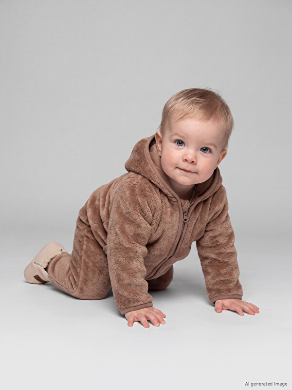 LCW baby Plišani set sa kapuljačom za bebe dječake