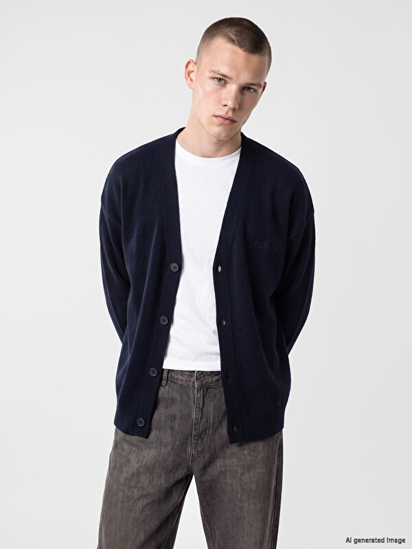 XSIDE Regular Fit V Yaka Erkek Triko Hırka