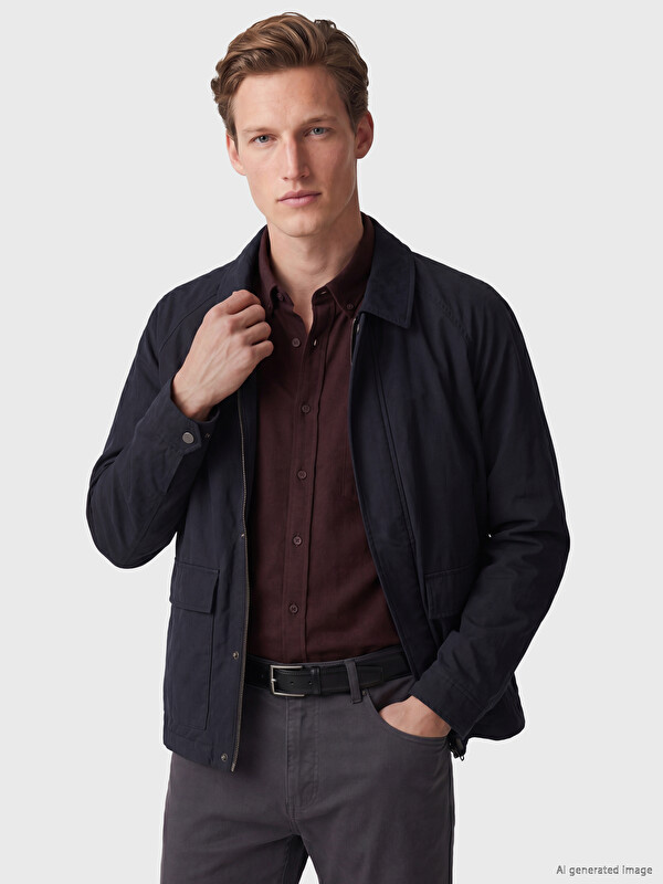 SOUTHBLUE Regular Fit Shirt Collar Men's Jacket