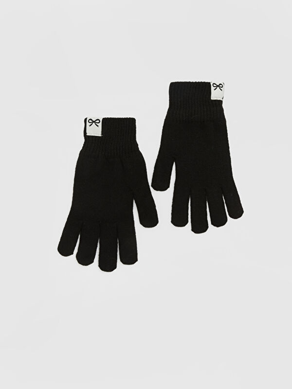 LCW ACCESSORIES Fiyonk Detaylı Kız Çocuk Triko Eldiven