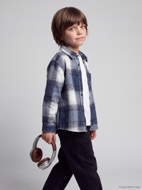 LCW Kids торлы габардин ұлдар жейдесі