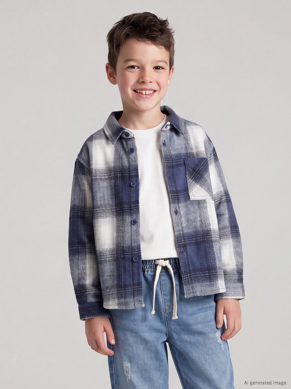 LCW Kids Plaid Gabardine Boys' Shirt
