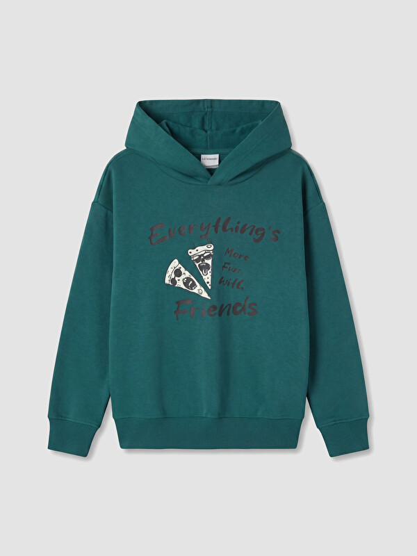 LC WAIKIKI Kapüşonlu Erkek Çocuk Kalın Sweatshirt