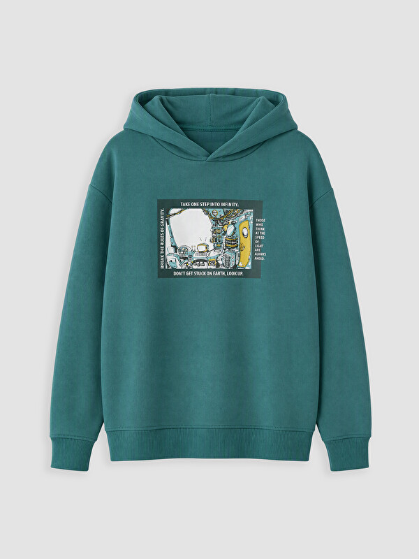 LC WAIKIKI Baskılı Erkek Çocuk Kalın Sweatshirt