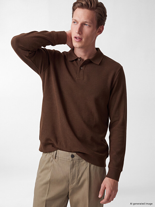 SOUTHBLUE Polo Collar Men's Sweatshirt