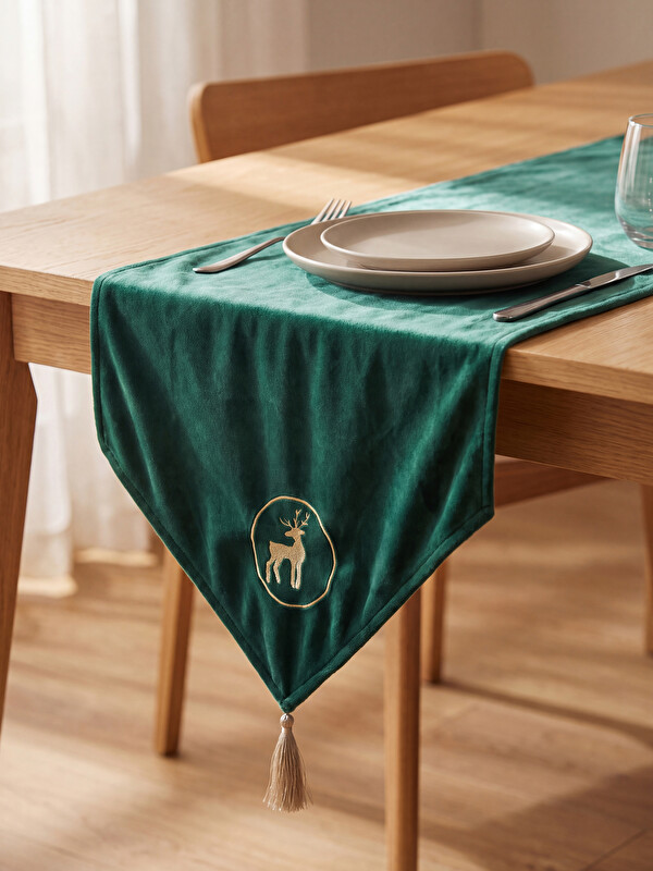 LCW HOME Deer Embroidered Tablecloth 45x150 Cm