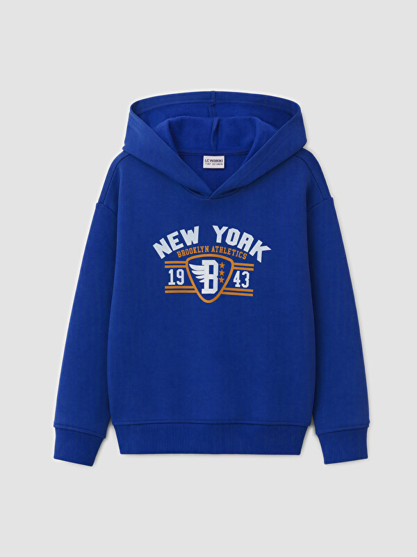 LC WAIKIKI New York Baskılı Erkek Çocuk Kalın Sweatshirt