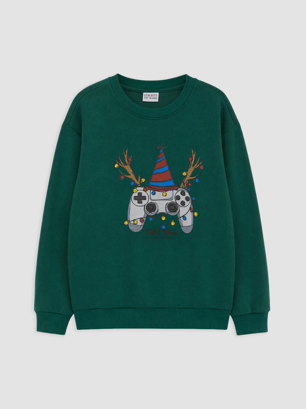 LCW Kids Boy Green Sweatshirt