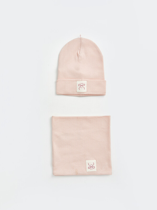 LCW ACCESSORIES Bow Detailed Baby Girls' Beanie and Neck warmer