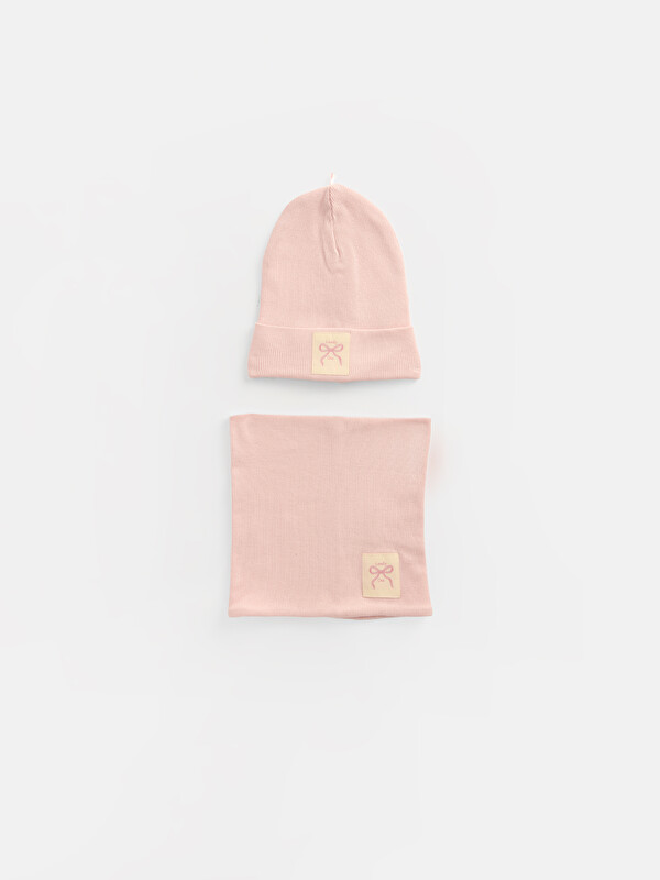 LCW ACCESSORIES Bow Detailed Baby Girls' Beanie and Neck warmer