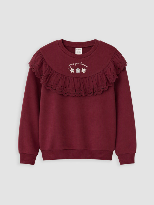 LCW Kids Nakışlı Kız Çocuk Sweatshirt