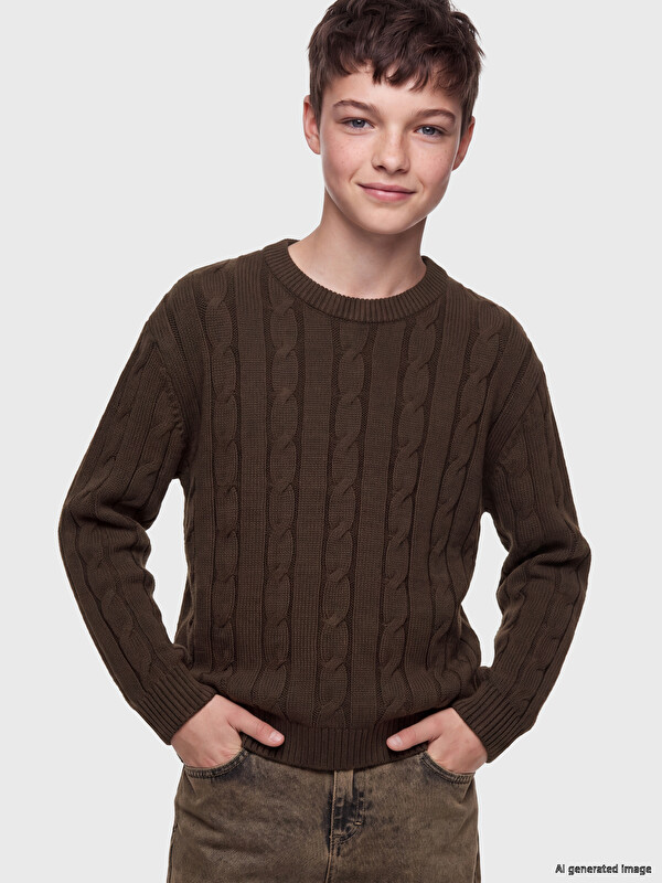 LCW Kids Crew Neck Boys' Knitwear Sweater