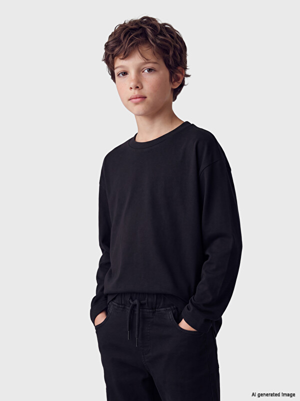 LCW Kids Tricou pentru băieți cu guler rotund