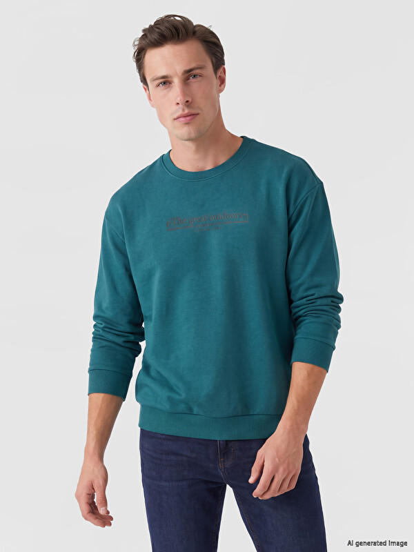 LC WAIKIKI Bisiklet Yaka Erkek Sweatshirt