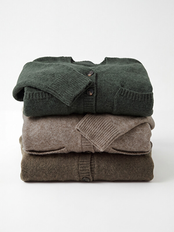 LCW EVERYDAY Cardigan Tricotat cu Decolteu în V pentru Femei