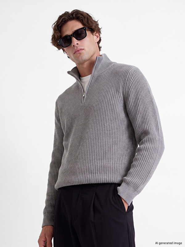 LCW Vision Mock Neck Men's Knitwear Sweater