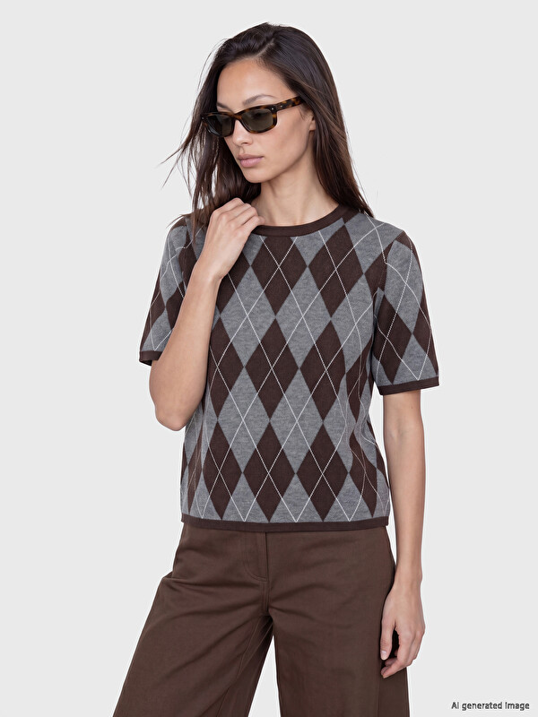 LCWAIKIKI Classic Woman Brown Sweater