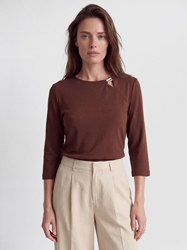 LCW Grace Woman Brown T-Shirt
